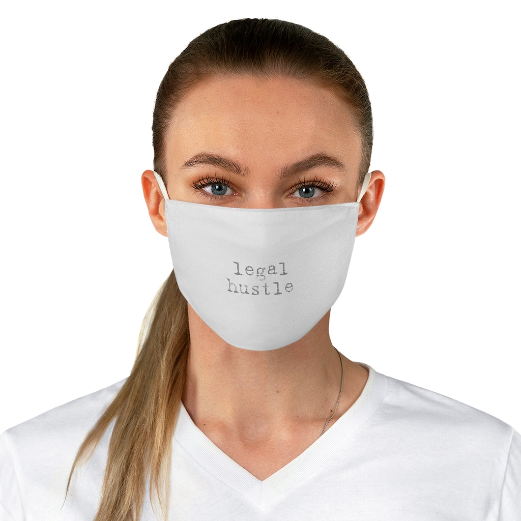 Legal Hustle White Fabric Face Mask