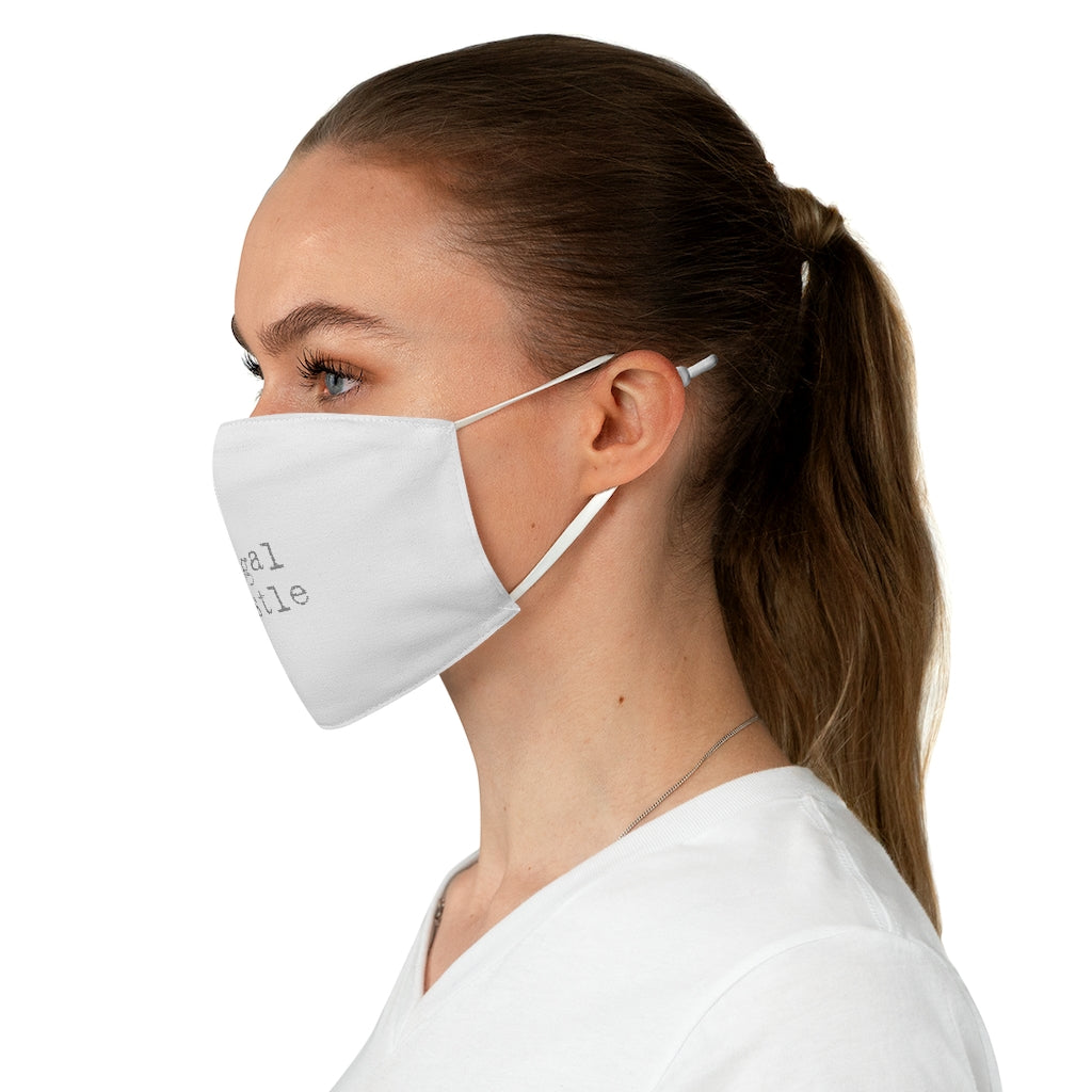 Legal Hustle White Fabric Face Mask