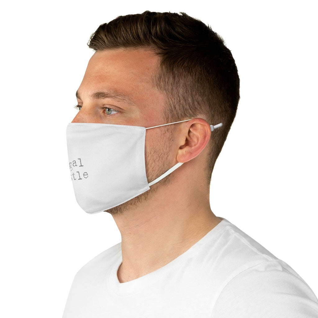 Legal Hustle White Fabric Face Mask